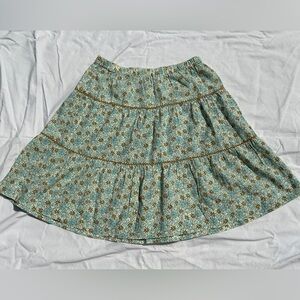 Papo d'Anjo Girls Tiered Circle-Print Skirt